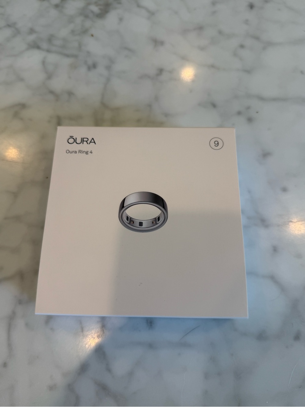 Oura Ring 4 - Silver; sz 9